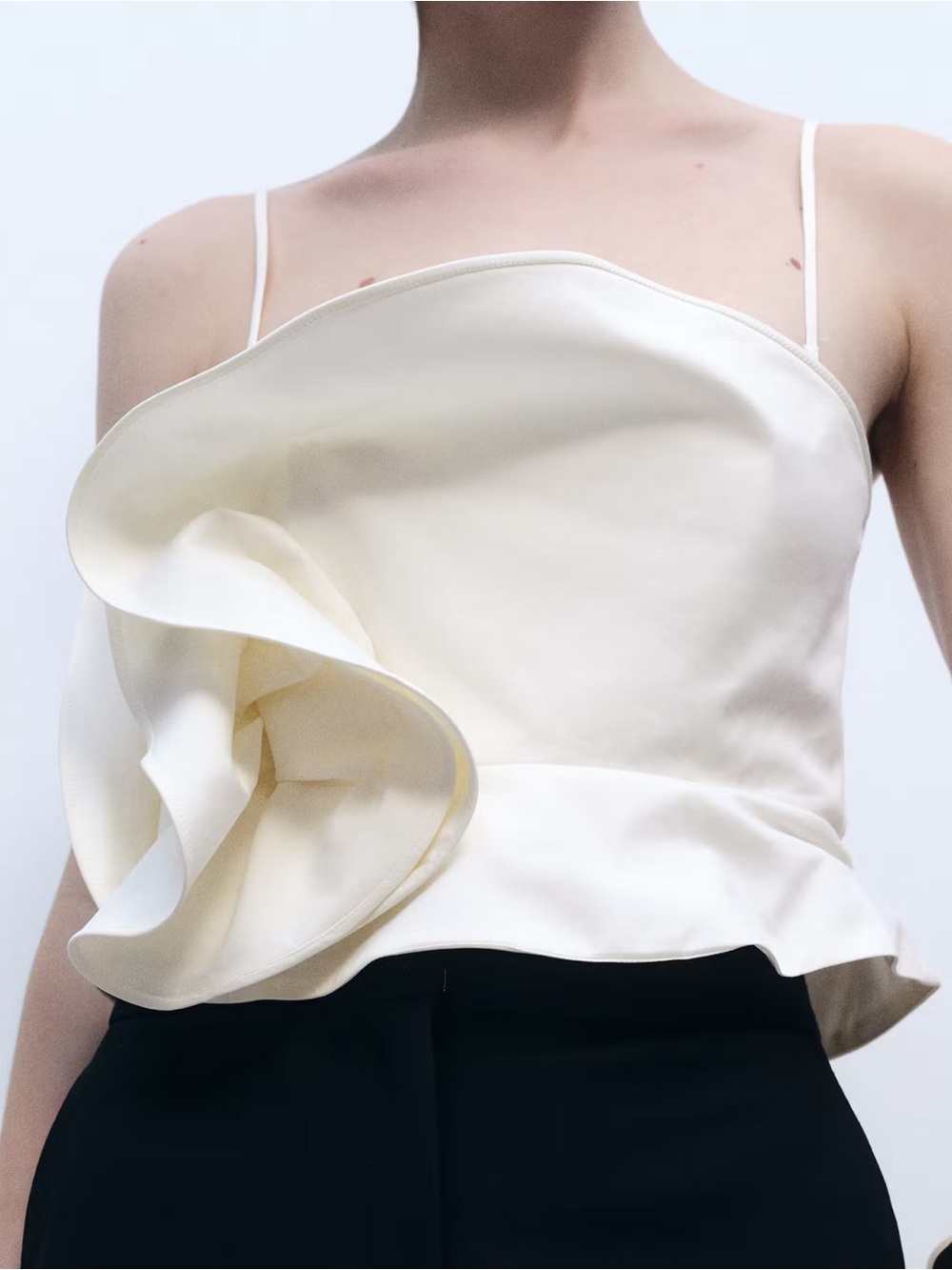 Mango Sculpted Floral Ruffle Top - Picture 2 of 5